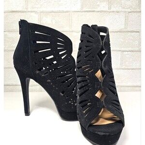 Apt. 9 Knowledge Women's High Heels Faux Suede Black Women's Size 6